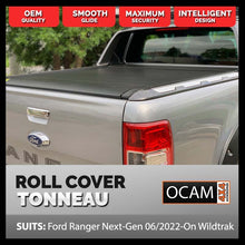 Load image into Gallery viewer, Retractable Tonneau Roll Cover For Ford Ranger Next-Gen Wildtrak, 07/2022+, Manual Roller
