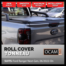 Load image into Gallery viewer, Retractable Manual Tonneau Cover Roller Shutter For Ford Ranger Next-Gen, 07/2022+, XL, XLS, XLT, Raptor, Dual Cab
