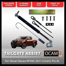 Load image into Gallery viewer, OCAM Tailgate Assist Strut Kit for Nissan Navara NP300, 2021-Current, Pro-4x, Easy-Up &amp; Slow-Down
