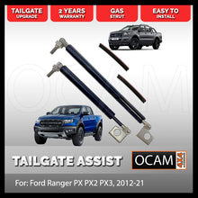 Load image into Gallery viewer, OCAM Tailgate Assist Strut Kit Easy-Up &amp; Slow-Down for Ford Ranger PX, MKII, MKIII, 2011-06/2022
