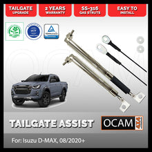 Load image into Gallery viewer, OCAM Tailgate Assist Strut Kit for Isuzu D-MAX 08/2020-Current, Easy-Up &amp; Slow-Down, Stainless Steel 316
