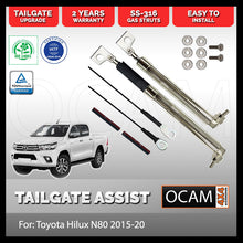 Load image into Gallery viewer, OCAM Tailgate Assist Strut Kit for Toyota Hilux N80 2015-20, Easy-Up &amp; Slow-Down, Stainless Steel 316
