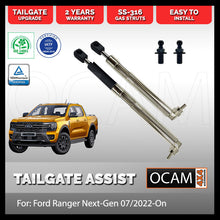 Load image into Gallery viewer, OCAM Tailgate Assist Strut Kit for Ford Ranger Next-Gen 07/2022+ Easy-Up &amp; Slow-Down, Stainless Steel 316
