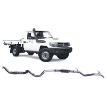 Load image into Gallery viewer, Redback Extreme Duty 3" Single Exhaust for Toyota Landcrusier 79 Series, Single Cab, 2007-16, Turbo Back, Non-DPF Models, With Cat and Large Muffler
