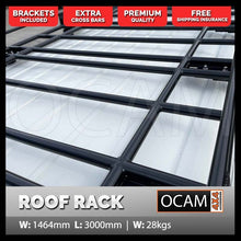 Load image into Gallery viewer, OCAM Aluminium Tradesman Roof Rack For Toyota Hiace 2019-Current, Alloy 3000x1464mm
