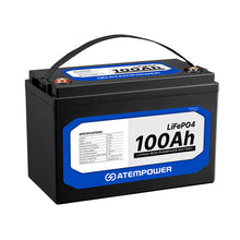 Load image into Gallery viewer, ATEMPOWER 12V 100Ah Lithium Battery LiFePO4 Deep Cycle Battery
