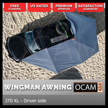 Load image into Gallery viewer, OCAM Wingman 270 XL Awning - Driver Side with Ceiling Door, Grey 600D Oxford, Premium 4x4 Camping
