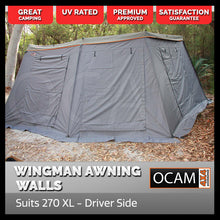 Load image into Gallery viewer, OCAM Wingman 270 XL Awning Walls / Tent - Driver Side
