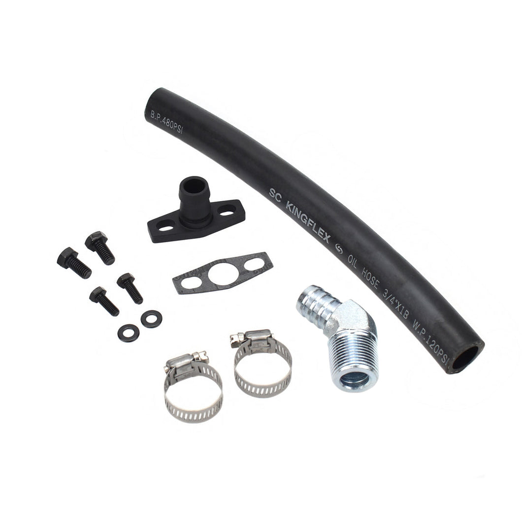 Turbo Oil Drain Hose Kit Toyota Land Cruiser 1HZ with Garrett G-Series G25