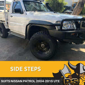 Heavy Duty Side Steps & Brush Rail Bars for Nissan Patrol 2004-2015 GU4+ UTE