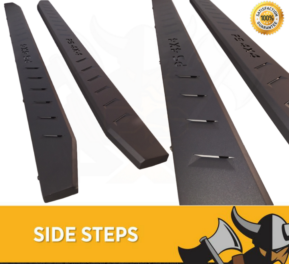 Steel Side Steps for Holden Colorado 2012-2020 Running Boards Sidesteps Matte Black