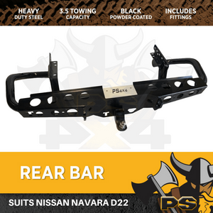 Rear Bar Bumper For Nissan Navara D22 1998-2015 Rear Step Tow Bar