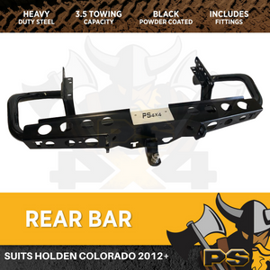 Heavy Duty Rear Step Tow Bar Bumper For Holden Colorado RG 2012 Onward