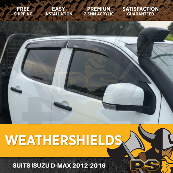 Superior Weathershields Weather Shields Window Visor Isuzu D-MAX DMAX 12-20