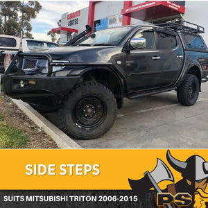 Steel Side Steps & Brush Bars for Mitsubishi Triton ML MN 2006-2015