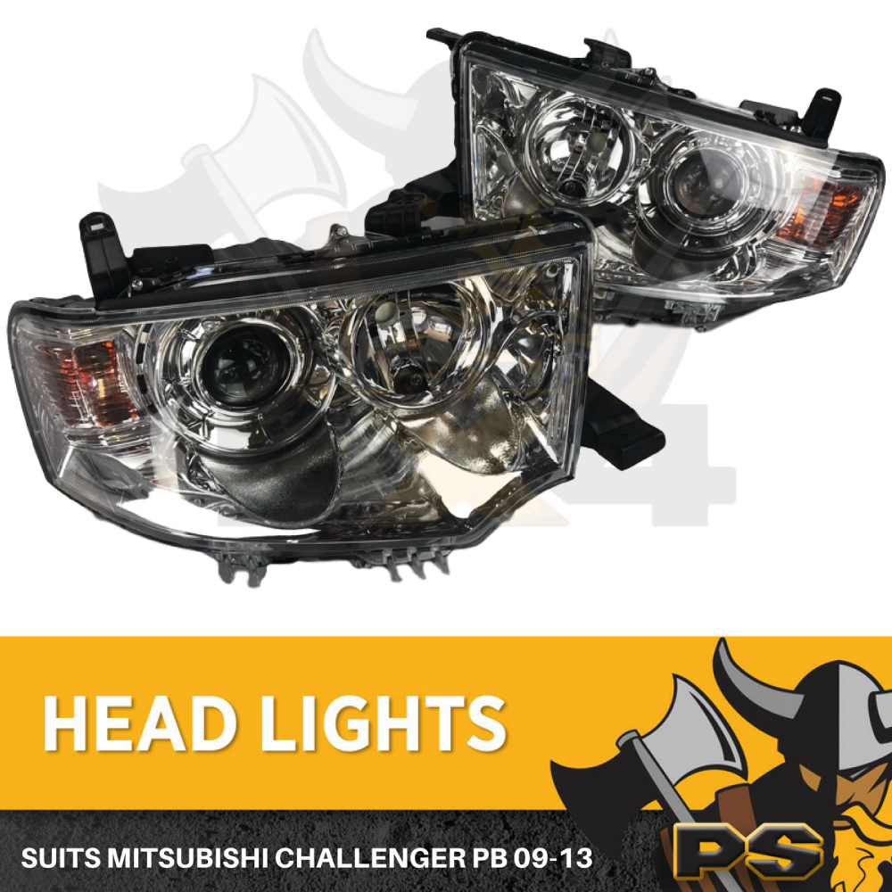 Mitsubishi Challenger PB 09-13 Head Lights Pair Left and Right Projector Light