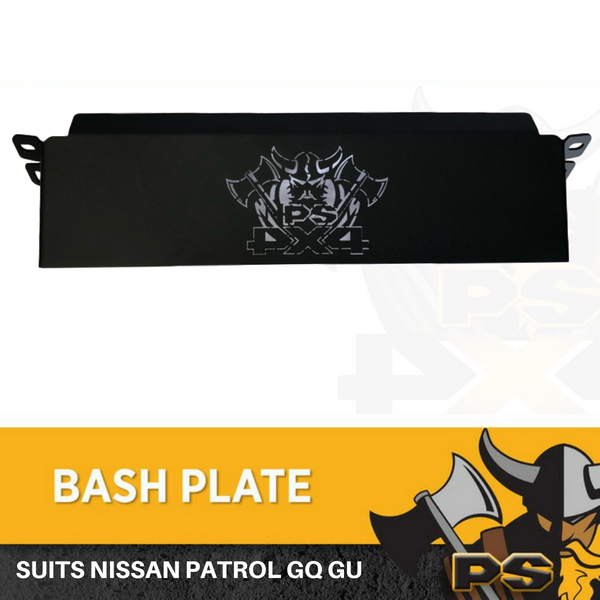 Black Bash Plate Steering Guard Fit Nissan GQ GU Patrol 4mm SUPERIOR QUALITY