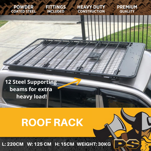 2.2M Steel Flat Roof Rack fit Toyota Prado 120 Series Full Length