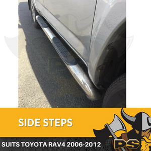Side Steps to suit TOYOTA RAV4 3" Stainless Steel 2006-2012