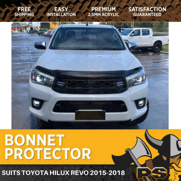 Bonnet Protector for Toyota Hilux 2015-2020 Tinted Guard Revo