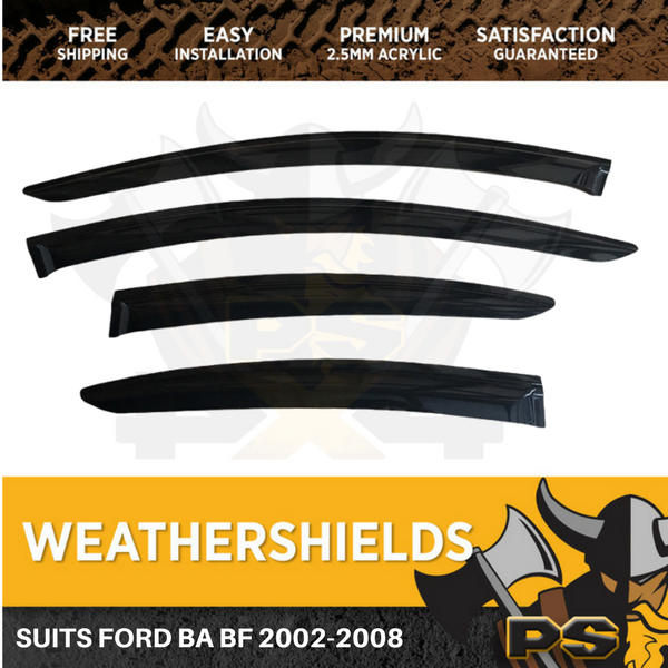 Superior Weathershields Window Door Visors for Ford BA BF 2002-2008