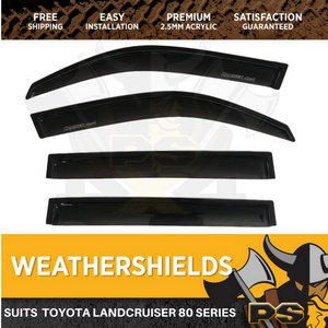 Superior Weathershields to suit Toyota Landcruiser 80 Series Window Visors