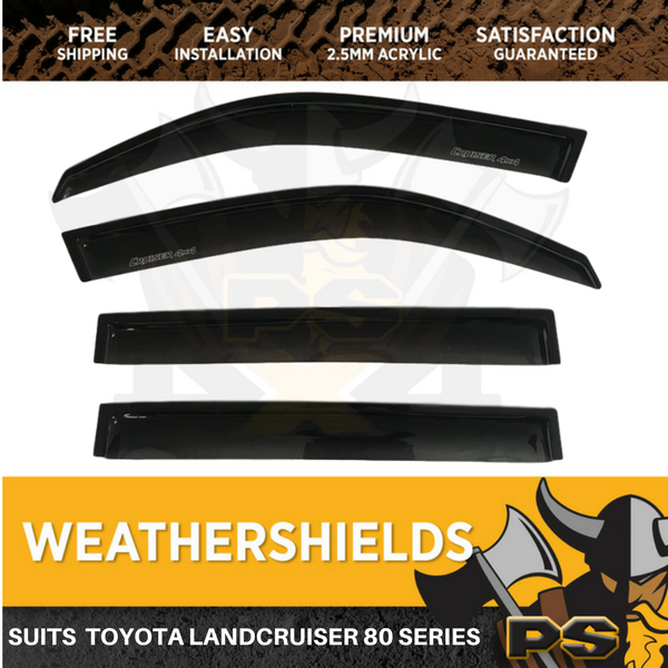Superior Weathershields to suit Toyota Landcruiser 80 Series Window Visors