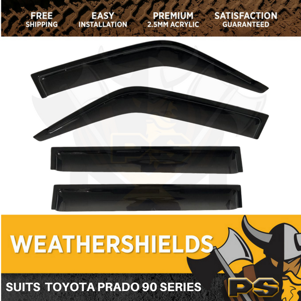 Superior Weathershields to suit Toyota Landcruiser 90 Series Window Visors