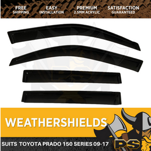 Superior Weathershields to suit Toyota Prado 150 Series 09-18 Window Visors