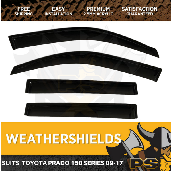 Superior Weathershields to suit Toyota Prado 150 Series 09-18 Window Visors