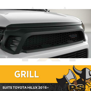 Front Grill Matte Black to suit Toyota Hilux Revo SR SR5 TRD 2015-2018 ABS