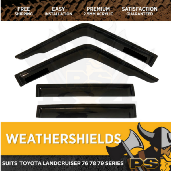 Superior Weathershields suit Toyota Landcruiser 70 76 78 79 Series Win ...