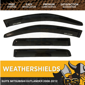 Superior Weathershields for Mitsubishi Outlander 2006-2012 Window Door Visors