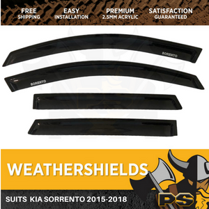Superior Weathershields for Kia Sorento 2015-2018 Window Visors Weather Shields