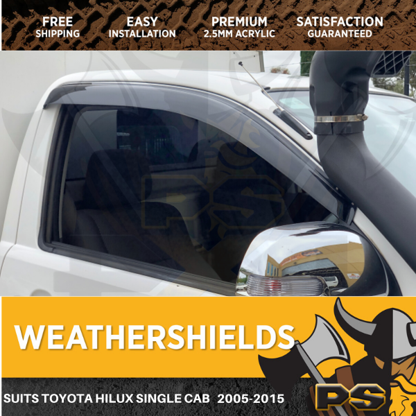 Superior Weathershields to suit Toyota Hilux Single Cab 2005-2018 Window Visors