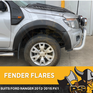 Ford Ranger Flares 2011-2015 PX1 Fender Flares Black FRONT FLARES ONLY