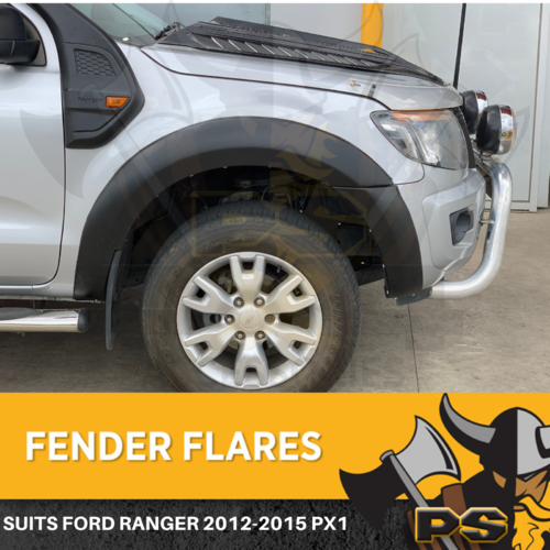 Ford Ranger Flares 2011-2015 PX1 Fender Flares Black FRONT FLARES ONLY