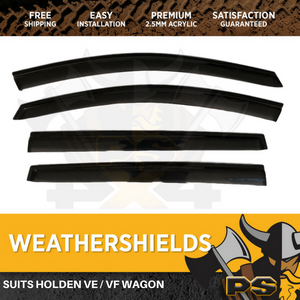 Weathershields Weather Shield Door Visor Guard suit Holden VE / VF Wagon