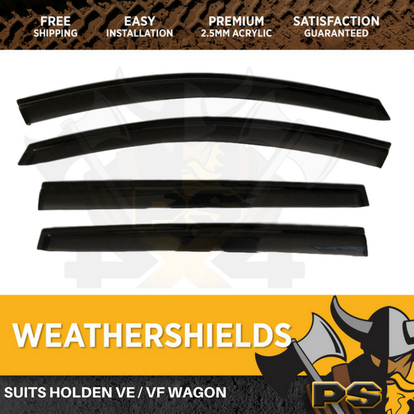 Weathershields Weather Shield Door Visor Guard suit Holden VE / VF Wagon