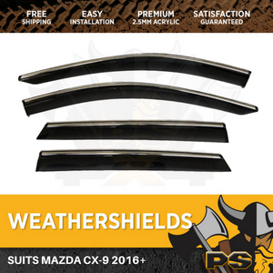 Weathershields Weather Shield Door Visor Guard suit Mazda CX-9 2016+ CX9