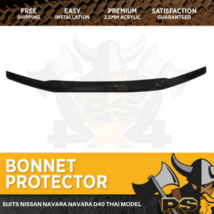 Bonnet Protector to suit Nissan Navara D40 Thai Model Tinted Guard 2005-2015