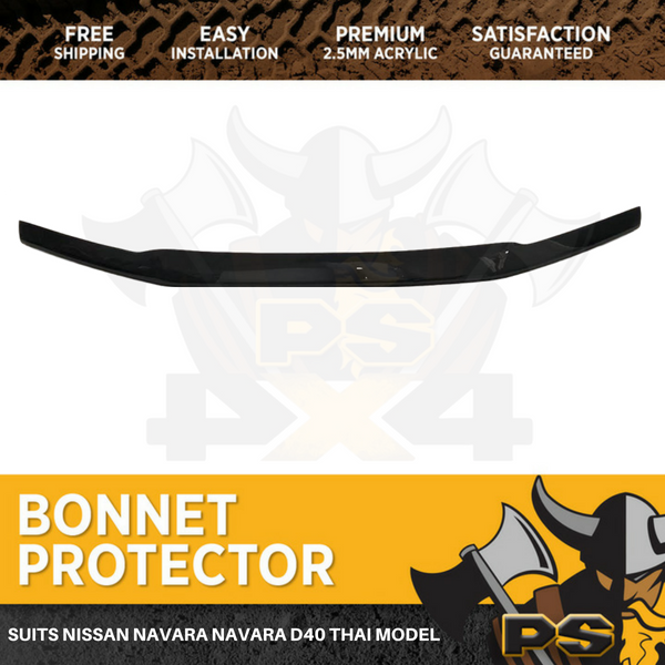 Bonnet Protector to suit Nissan Navara D40 Thai Model Tinted Guard 2005-2015