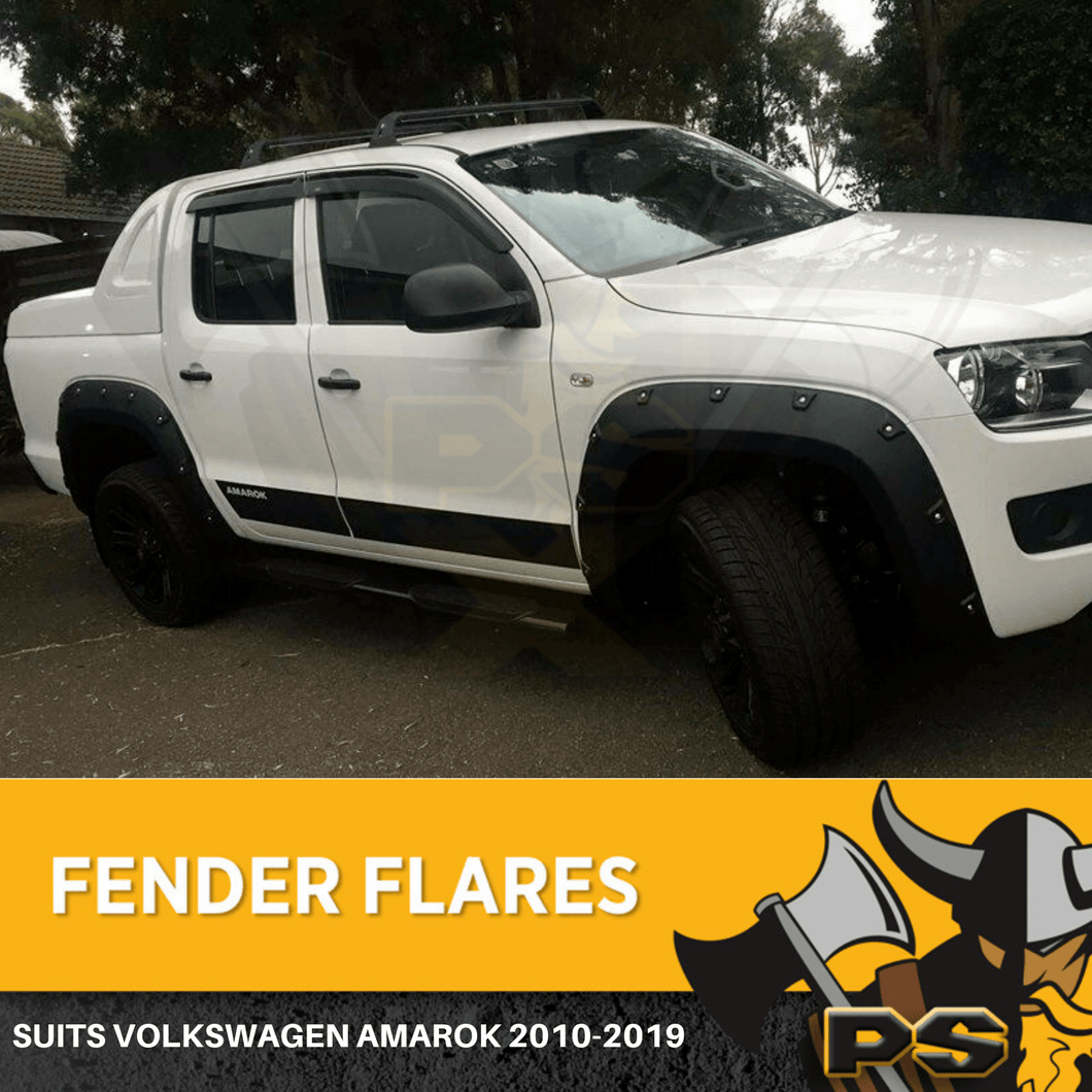 PS4X4 Matte Black Jungle Flares Fit Volkswagen Amarok 2010-2019 Fender Flares 4 PC
