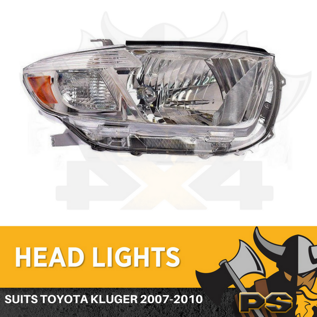 RHS Headlight to suit Toyota Kluger 2007-2010 Replacement Driver Side