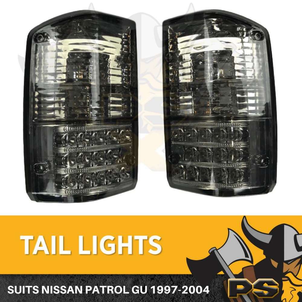 Black Smoked LED Tail lights for Nissan Patrol GQ 1988-1997 Series 1 2