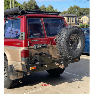 Nissan Patrol GQ Rear Bar Spare Wheel Carrier Dual Heavy Duty