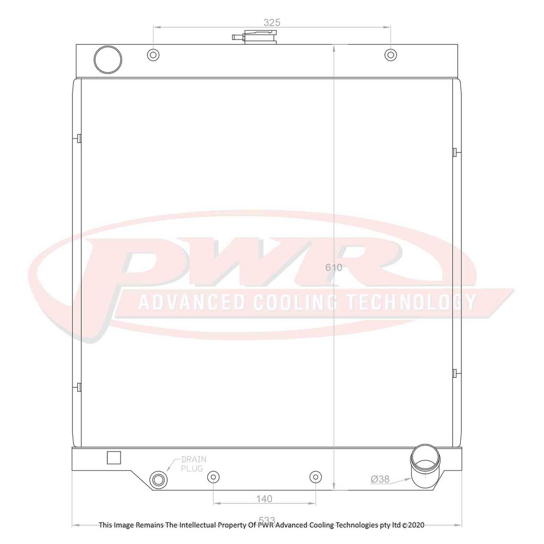 55mm Radiator (Toyota Landcruiser HZJ 70/75 Series Diesel 84-99)