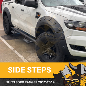 Matte Side Steps for Ford Ranger 2011-2019 Dual Cab Running Boards