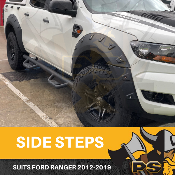 Matte Side Steps for Ford Ranger 2011-2019 Dual Cab Running Boards