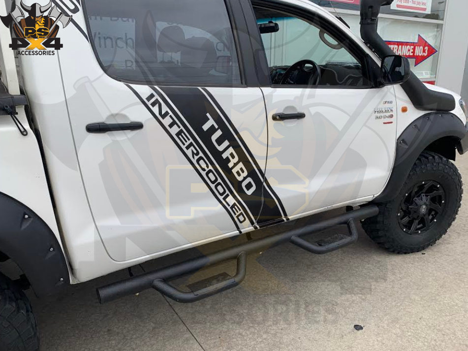 Matte Side Steps to suit Toyota Hilux 2005-2015 Dual Cab Running Boards